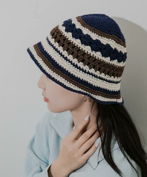 SMELLY / スメリー ハット | ボーダークロシェハット | 詳細12
