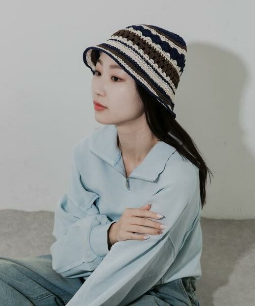 SMELLY / スメリー ハット | ボーダークロシェハット | 詳細14