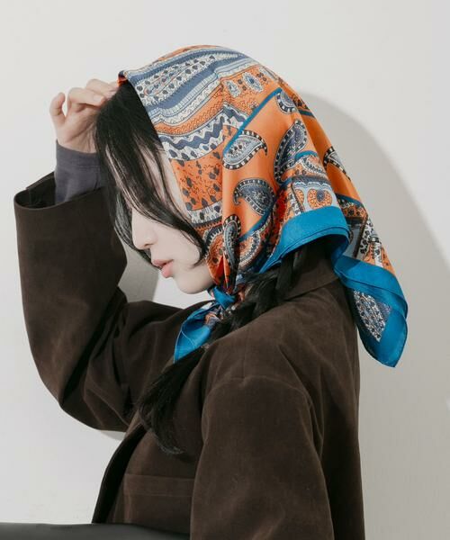 SMELLY / スメリー バンダナ・スカーフ | アソートパターンスカーフ(オレンジ)