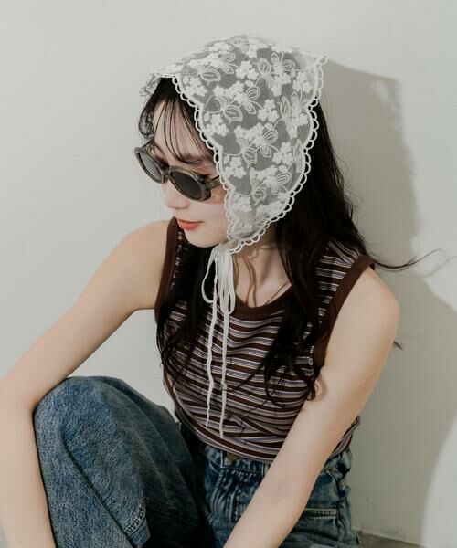 SMELLY / スメリー バンダナ・スカーフ | レースバブーシュカ | 詳細1