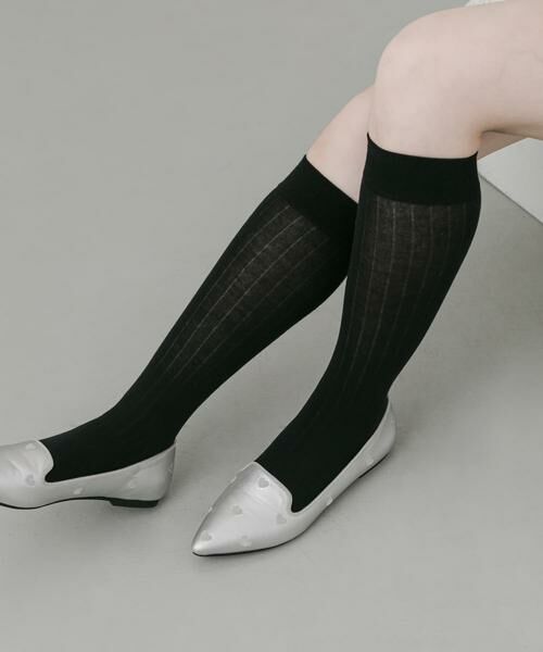 SMELLY / スメリー ソックス | リブハイソックス（ブラック）