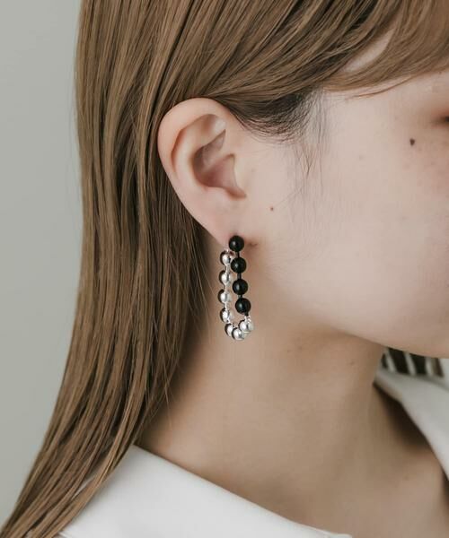 SMELLY / スメリー ピアス・イヤリング | 2トーンボールチェーンピアス | 詳細1