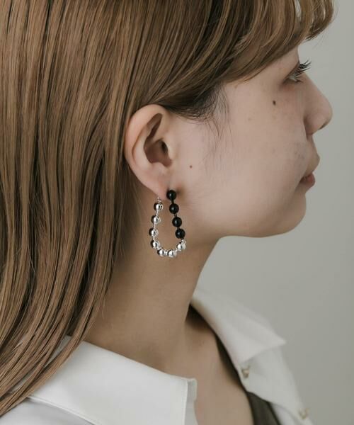 SMELLY / スメリー ピアス・イヤリング | 2トーンボールチェーンピアス | 詳細3