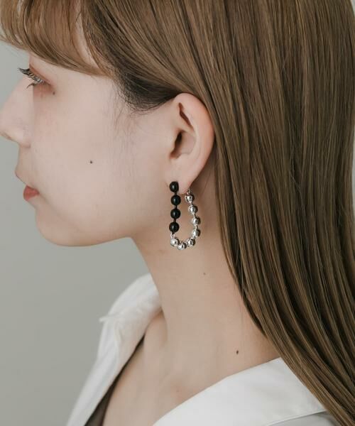 SMELLY / スメリー ピアス・イヤリング | 2トーンボールチェーンピアス | 詳細4