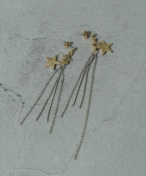 SMELLY / スメリー ピアス・イヤリング | スターチェーンアシメピアス（ゴールド系その他）