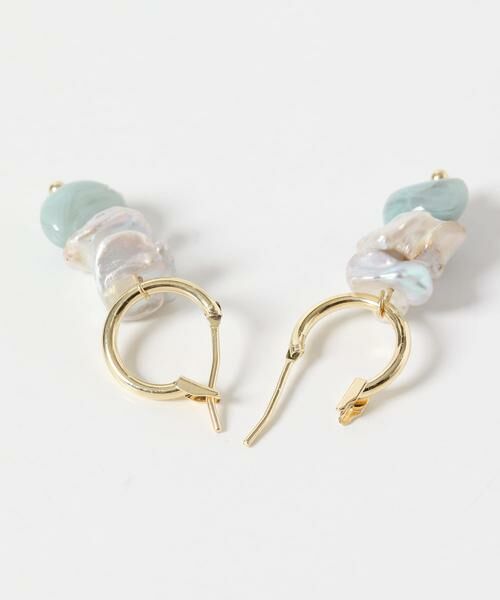 SMELLY / スメリー ピアス・イヤリング | ドロップストーンフープピアス | 詳細7