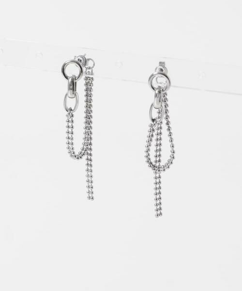 SMELLY / スメリー ピアス・イヤリング | ニュアンスメタルボールチェーンピアス | 詳細5