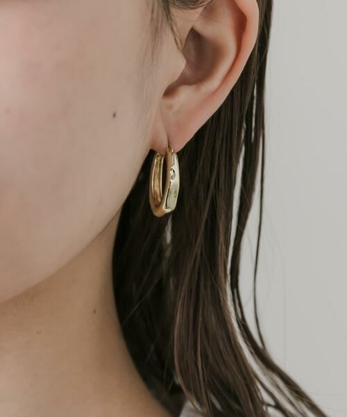 SMELLY / スメリー ピアス・イヤリング | ニュアンスメタルサークルワンタッチピアス | 詳細1