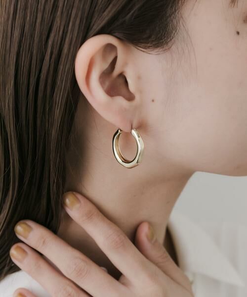 SMELLY / スメリー ピアス・イヤリング | ニュアンスメタルサークルワンタッチピアス | 詳細3