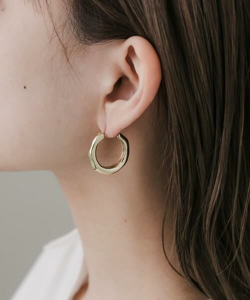 SMELLY / スメリー ピアス・イヤリング | ニュアンスメタルサークルワンタッチピアス | 詳細4