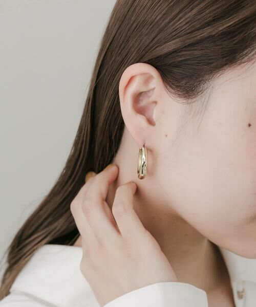 SMELLY / スメリー ピアス・イヤリング | ニュアンスメタルサークルワンタッチピアス | 詳細5