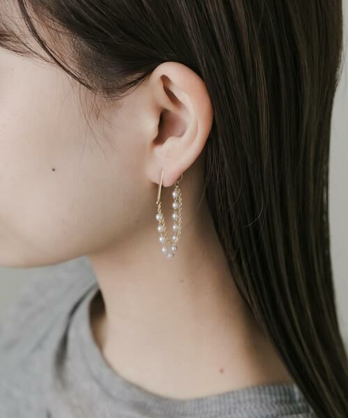 SMELLY / スメリー ピアス・イヤリング | パールチェーンスウェイピアス | 詳細1