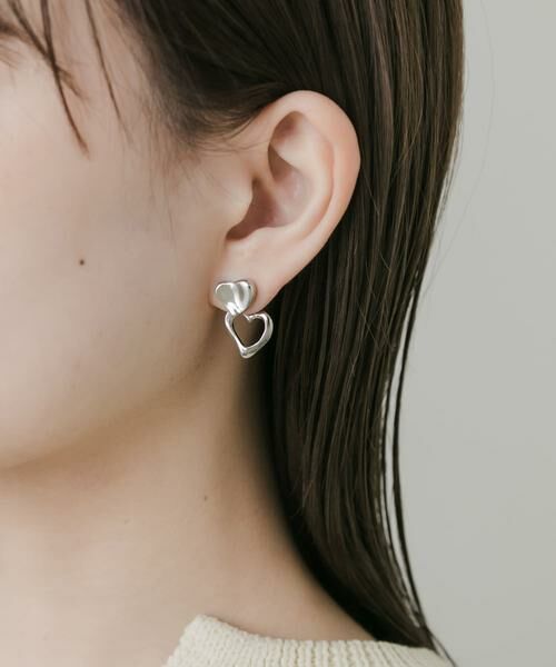 SMELLY / スメリー ピアス・イヤリング | ニュアンスハートメタルピアス | 詳細1