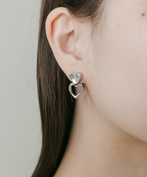 SMELLY / スメリー ピアス・イヤリング | ニュアンスハートメタルピアス | 詳細3