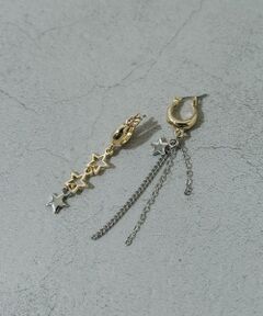 SMELLY / スメリー ピアス・イヤリング | スターアシメチェーンフープピアス