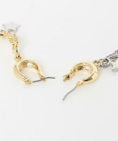 SMELLY / スメリー ピアス・イヤリング | スターアシメチェーンフープピアス | 詳細5