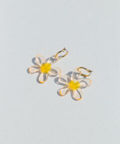 SMELLY / スメリー ピアス・イヤリング | クリアフラワーメタルフープピアス