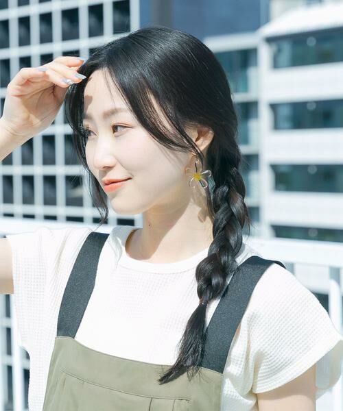 SMELLY / スメリー ピアス・イヤリング | クリアフラワーメタルフープピアス | 詳細9