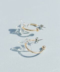 SMELLY / スメリー ピアス・イヤリング | クリアスターフープピアス