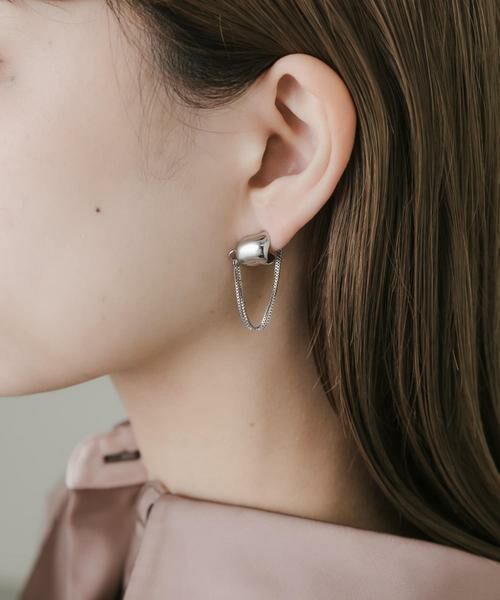 SMELLY / スメリー ピアス・イヤリング | ニュアンスメタルモチーフチェーンピアス | 詳細2