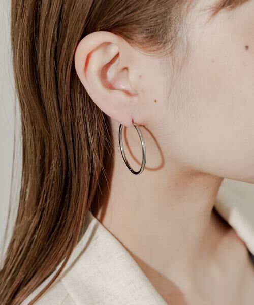SMELLY / スメリー ピアス・イヤリング | ステンレスフープピアス30mm | 詳細1
