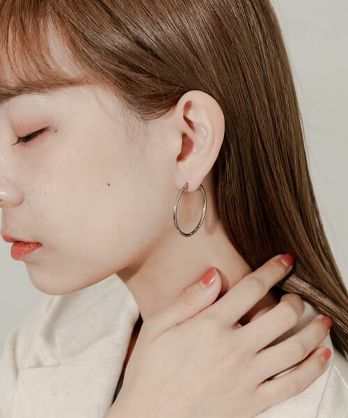 SMELLY / スメリー ピアス・イヤリング | ステンレスフープピアス30mm | 詳細3