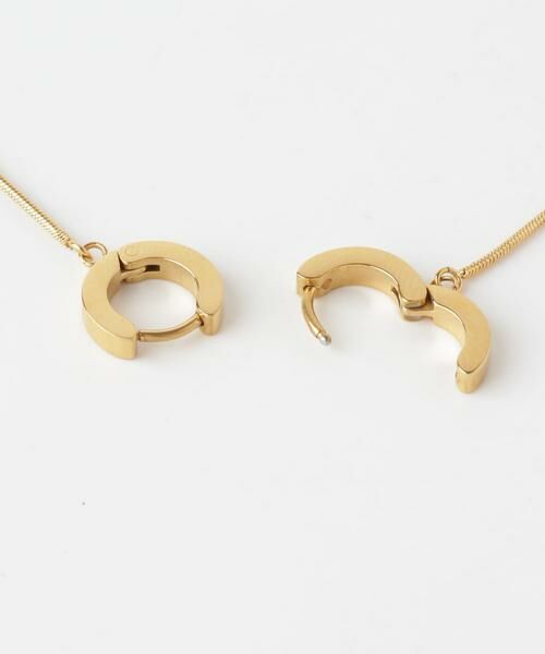 SMELLY / スメリー ピアス・イヤリング | ステンレスボールドロップフープピアス | 詳細4