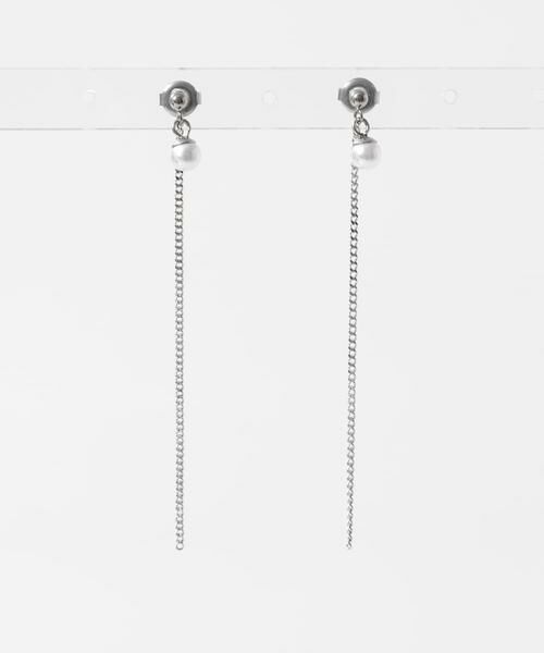 SMELLY / スメリー ピアス・イヤリング | ステンレスパールシンプルチェーンピアス | 詳細4