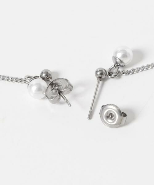 SMELLY / スメリー ピアス・イヤリング | ステンレスパールシンプルチェーンピアス | 詳細5
