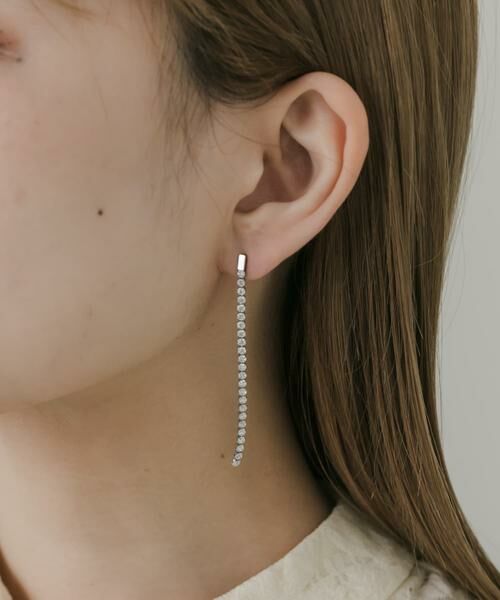 SMELLY / スメリー ピアス・イヤリング | ステンレスビジューチェーンピアス | 詳細2