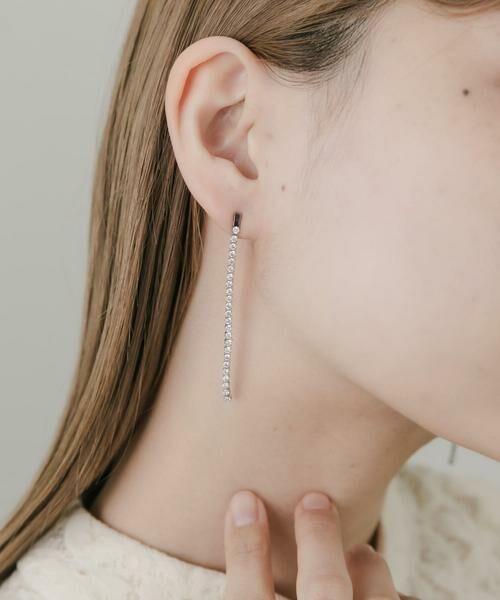 SMELLY / スメリー ピアス・イヤリング | ステンレスビジューチェーンピアス | 詳細4