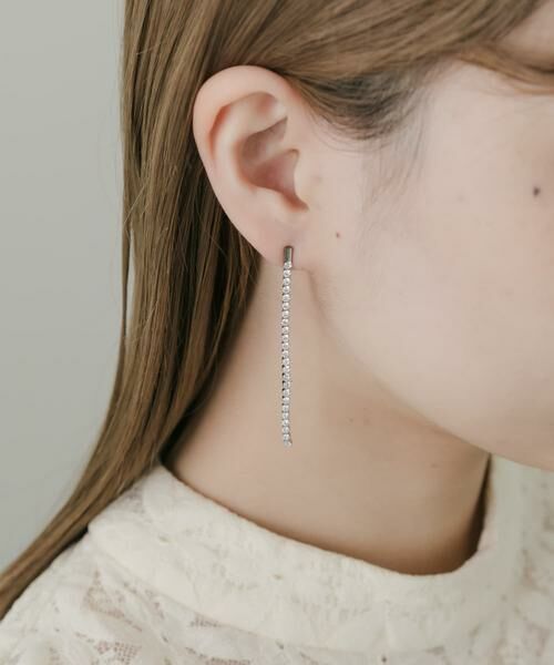 SMELLY / スメリー ピアス・イヤリング | ステンレスビジューチェーンピアス | 詳細5