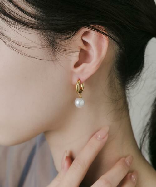 SMELLY / スメリー ピアス・イヤリング | ステンレスパールドロップピアス | 詳細2