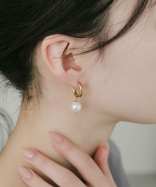 SMELLY / スメリー ピアス・イヤリング | ステンレスパールドロップピアス | 詳細5