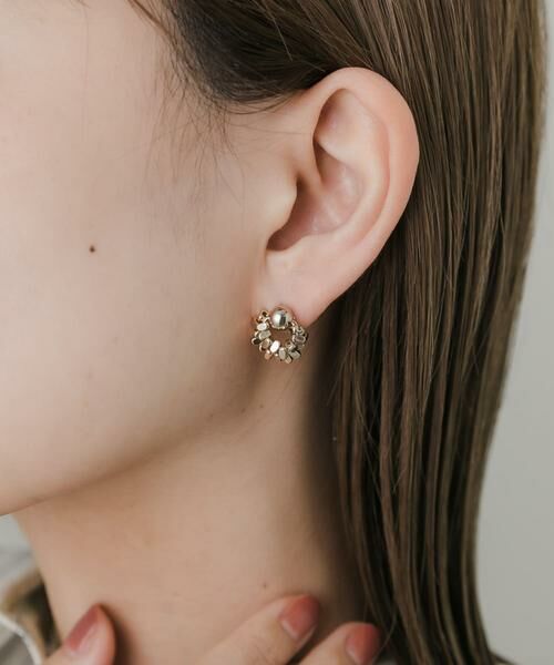 SMELLY / スメリー ピアス・イヤリング | メタルダブルサークルピアス | 詳細2