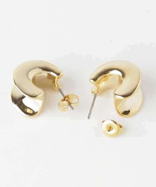 SMELLY / スメリー ピアス・イヤリング | ニュアンスカーブワイドピアス | 詳細5