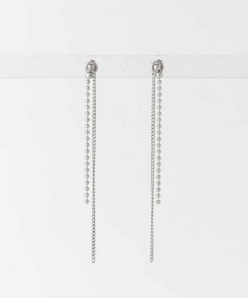 SMELLY / スメリー ピアス・イヤリング | ステンレスダブルシンプルチェーンピアス | 詳細5