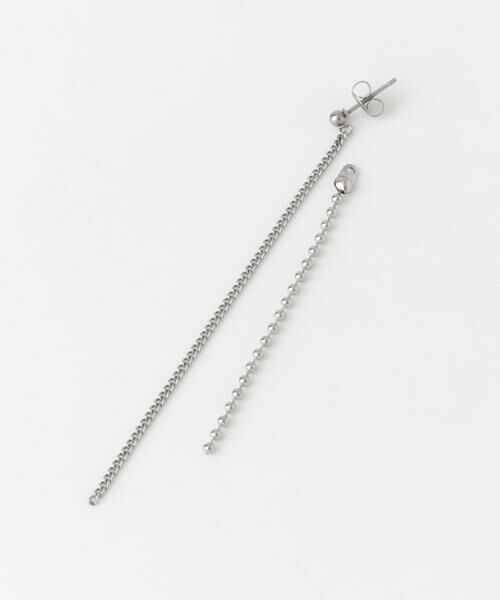 SMELLY / スメリー ピアス・イヤリング | ステンレスダブルシンプルチェーンピアス | 詳細6