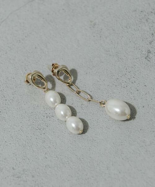 SMELLY / スメリー ピアス・イヤリング | アシメパールスウェイピアス | 詳細1