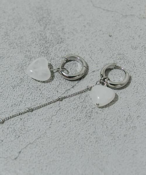 SMELLY / スメリー ピアス・イヤリング | ステンレスハートドロップ2WAYピアス | 詳細1