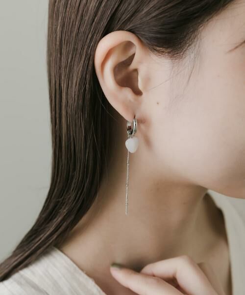 SMELLY / スメリー ピアス・イヤリング | ステンレスハートドロップ2WAYピアス | 詳細4