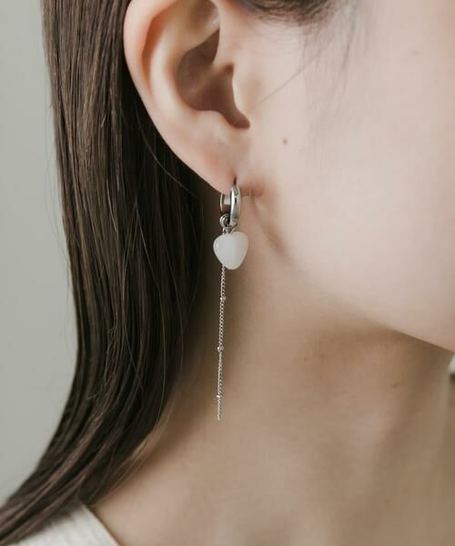 SMELLY / スメリー ピアス・イヤリング | ステンレスハートドロップ2WAYピアス | 詳細5