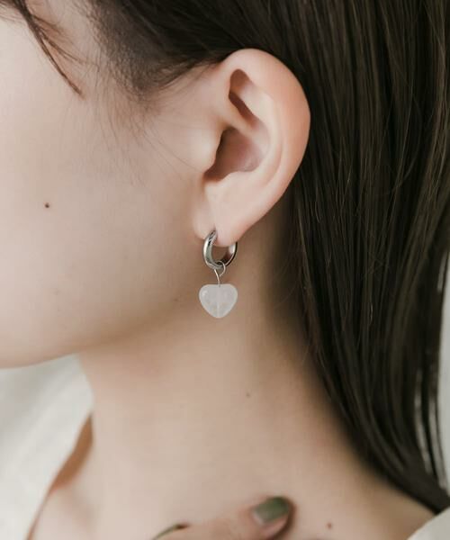 SMELLY / スメリー ピアス・イヤリング | ステンレスハートドロップ2WAYピアス | 詳細6