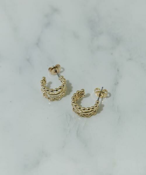 SMELLY / スメリー ピアス・イヤリング | トリプルラインフープピアス | 詳細1