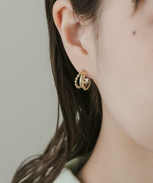 SMELLY / スメリー ピアス・イヤリング | トリプルラインフープピアス | 詳細5