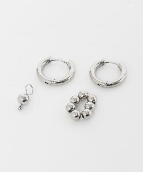 SMELLY / スメリー ピアス・イヤリング | ステンレスアシメメタルボール2WAYピアス | 詳細8