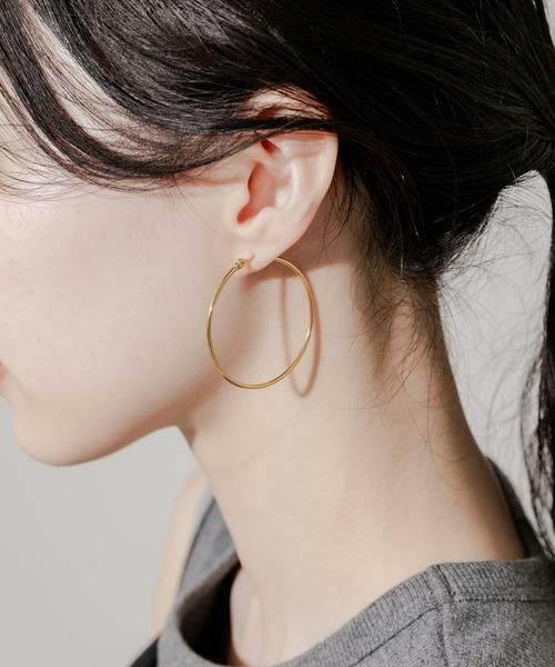 SMELLY / スメリー ピアス・イヤリング | ステンレスフープピアス 40mm | 詳細1