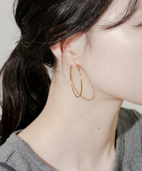 SMELLY / スメリー ピアス・イヤリング | ステンレスフープピアス 40mm | 詳細2