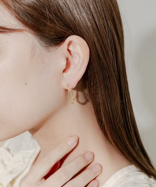 SMELLY / スメリー ピアス・イヤリング | メタルダブルニュアンスオーバルピアス | 詳細2