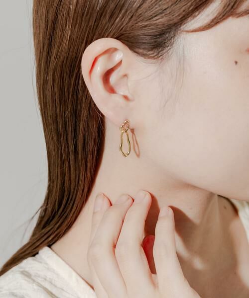 SMELLY / スメリー ピアス・イヤリング | メタルダブルニュアンスオーバルピアス | 詳細3